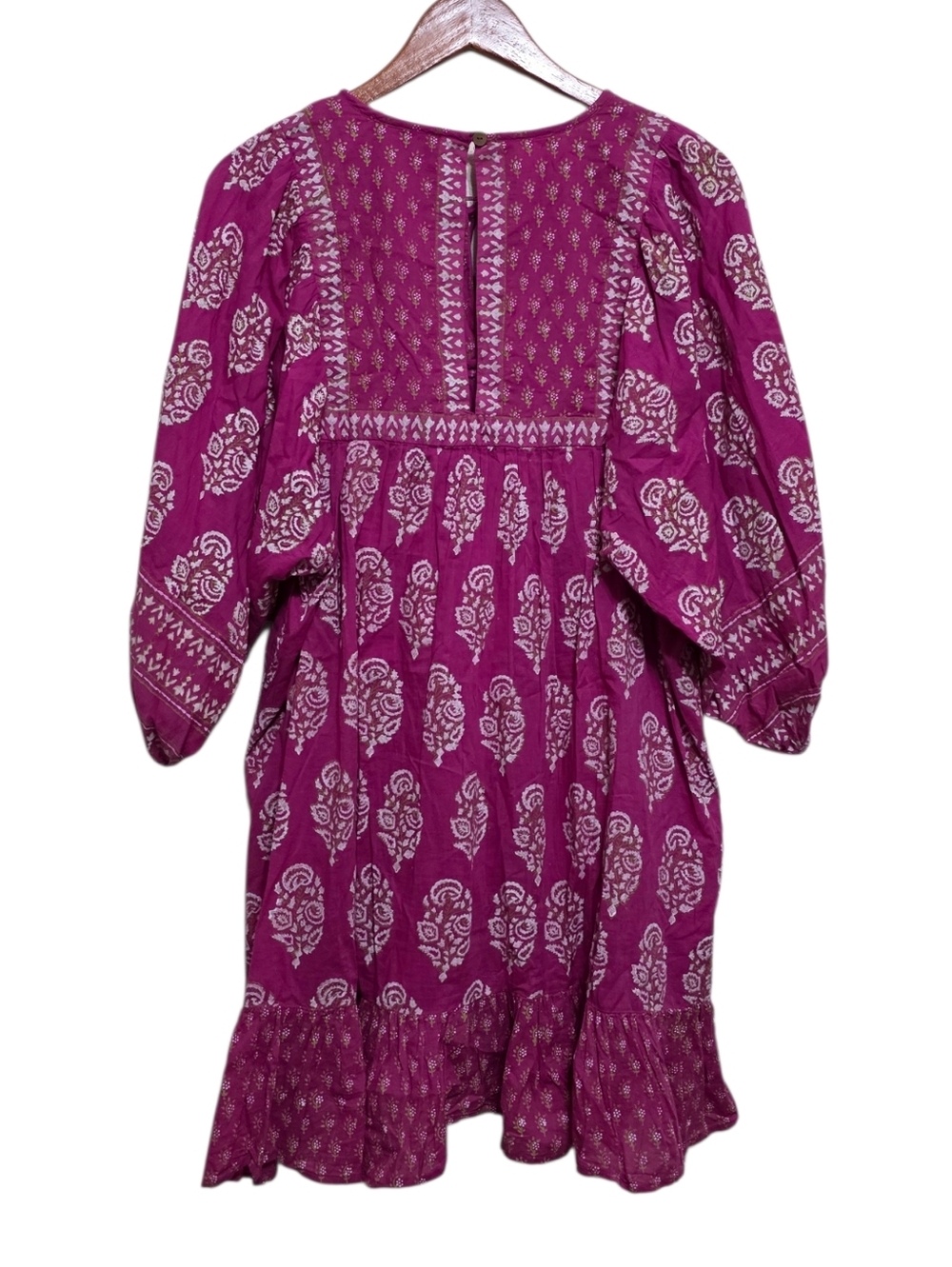 Cleobella Magdalena Mini Dress in Pink Block Print Size Large - Picture 6 of 7